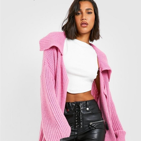 Boohoo Sweaters - Chunky Oversized Coatigan